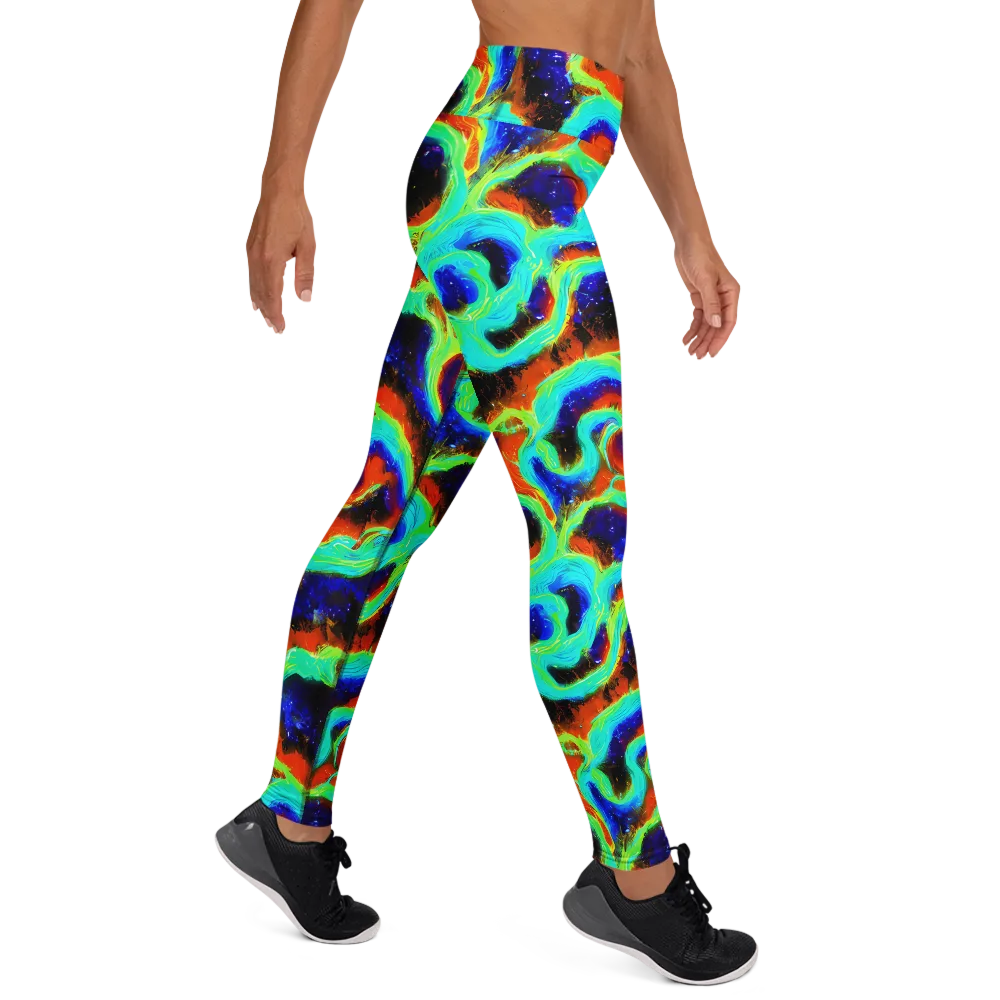 Solar Seafoam on Yoga Leggings — Right