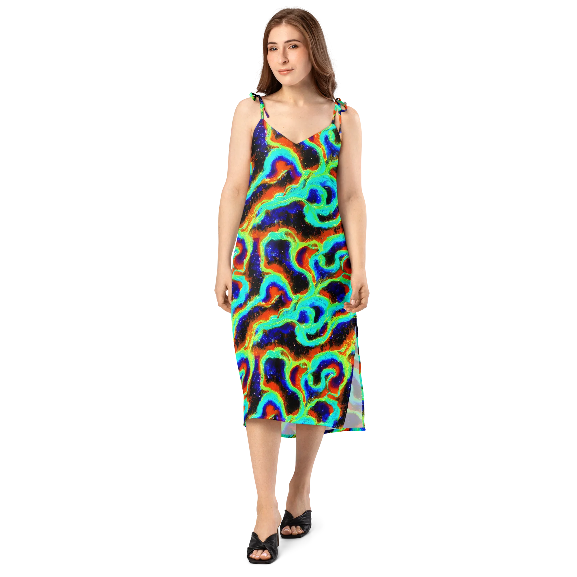 Solar Seafoam on Slip Dress — Front