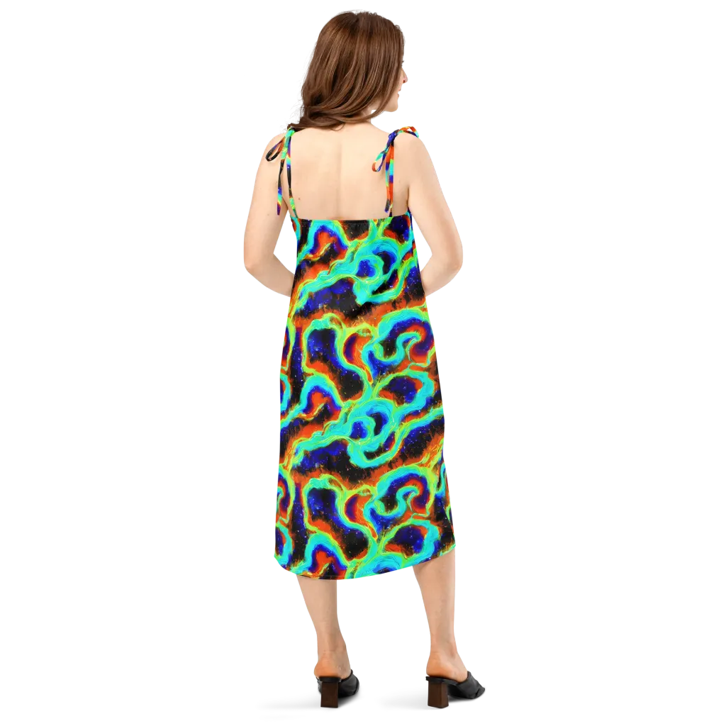 Solar Seafoam on Slip Dress — Back