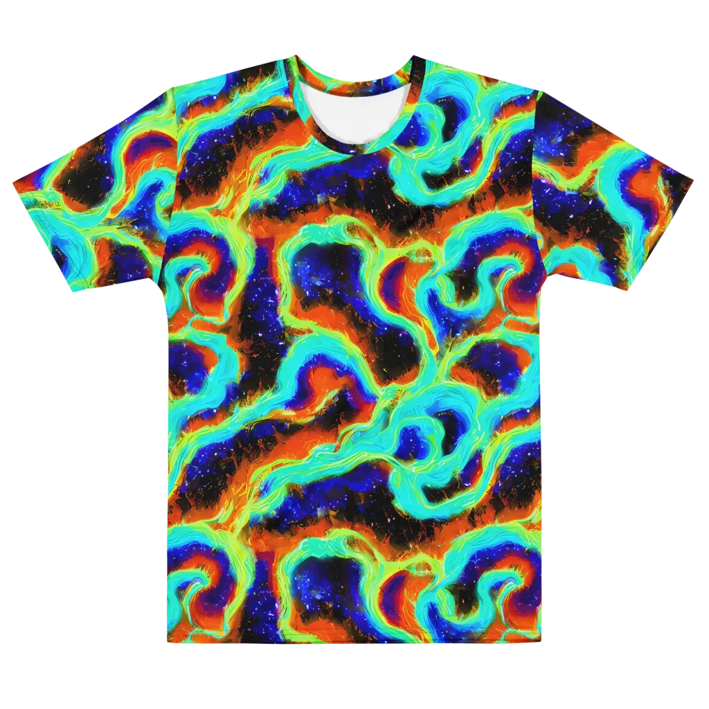 Solar Seafoam on Men's Cotton Crew Neck T-Shirt — Front
