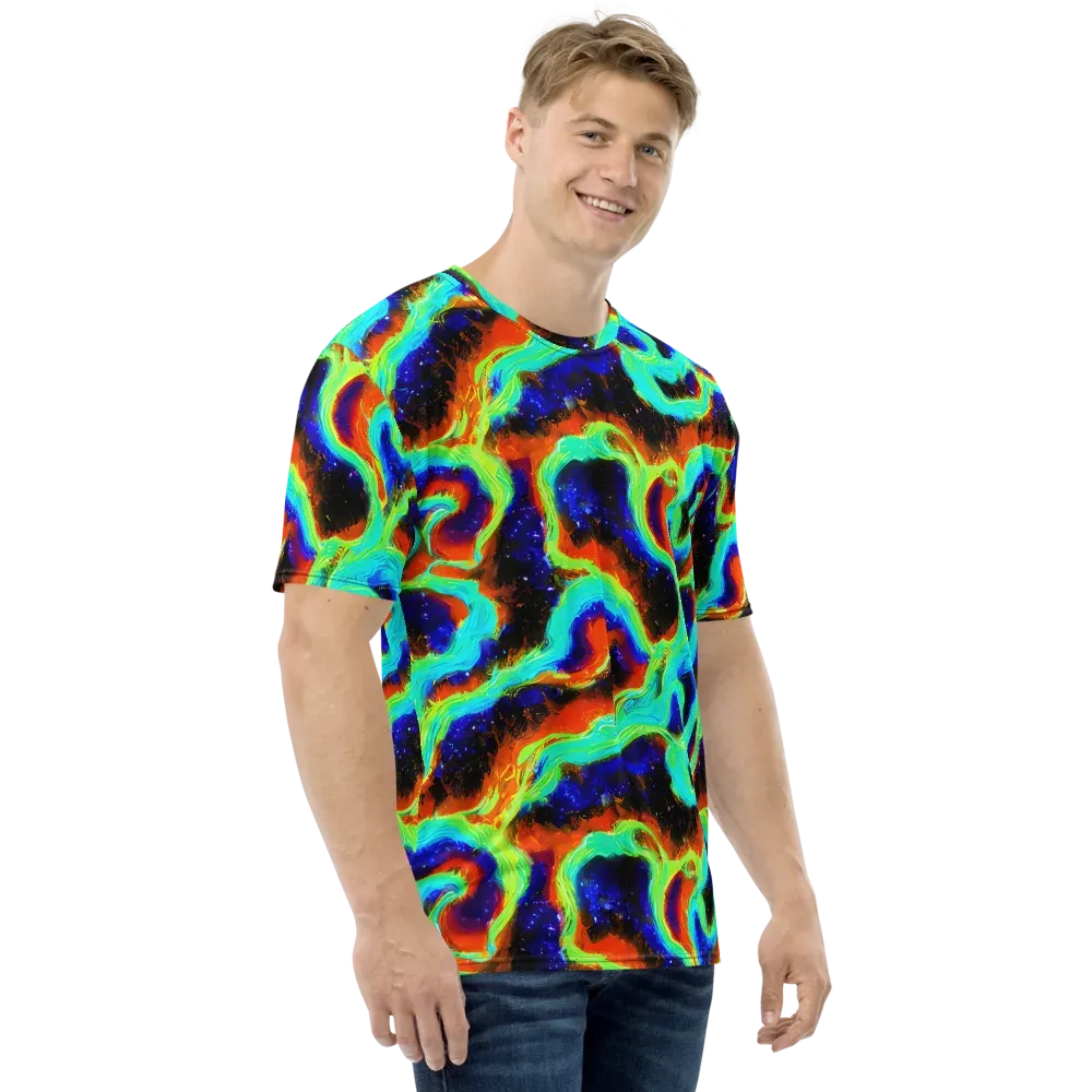 Solar Seafoam on Men's Crew Neck T-Shirt — Right