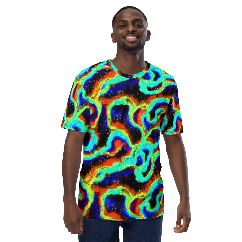 Solar Seafoam on Men's Crew Neck T-Shirt — Front