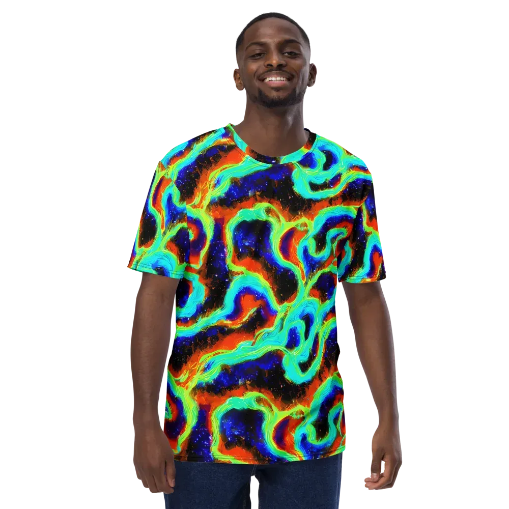Solar Seafoam on Men's Crew Neck T-Shirt — Front