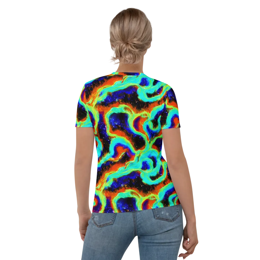 Solar Seafoam on Women's Crew Neck T-Shirt — Back