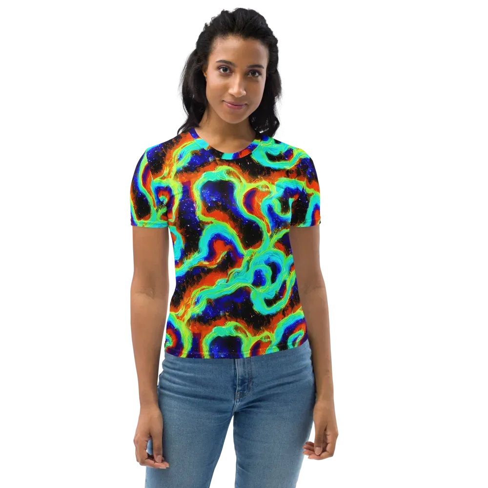 Solar Seafoam on Women's Crew Neck T-Shirt — Front