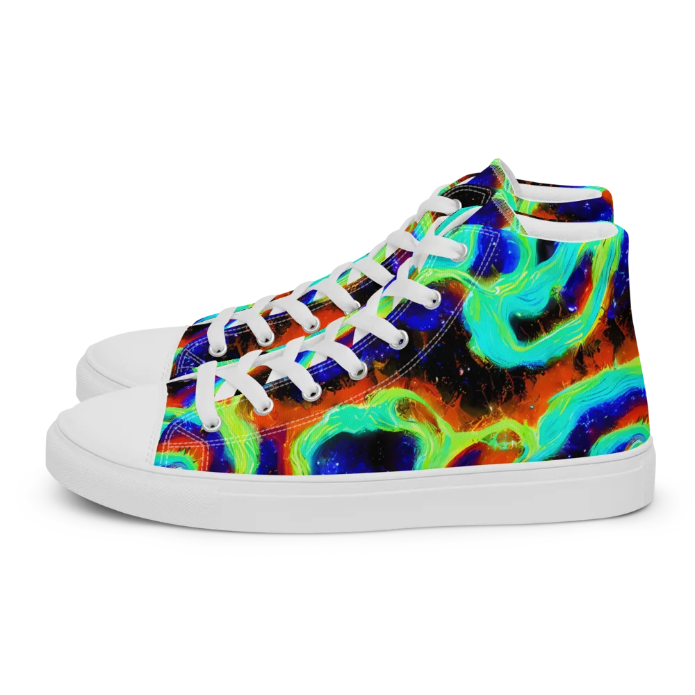 Solar Seafoam on Women's High Top Canvas Shoes — Left
