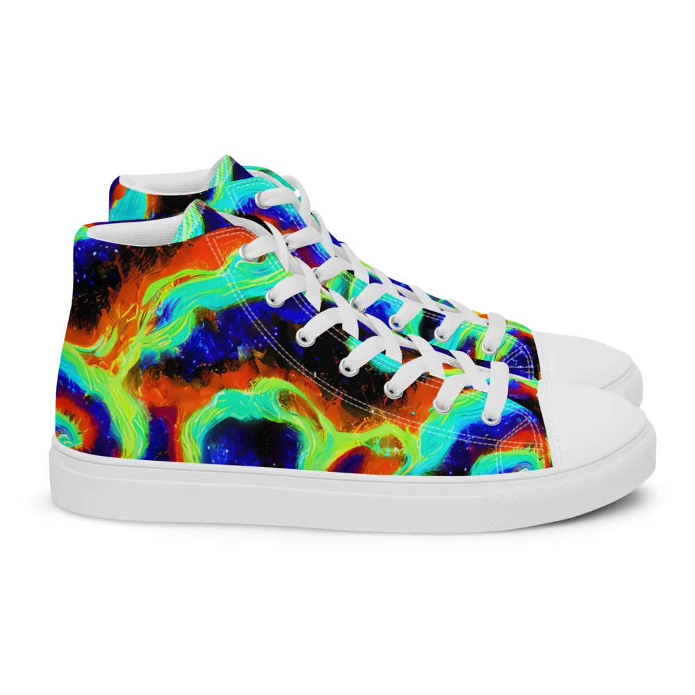 Solar Seafoam on Women's High Top Canvas Shoes — Right