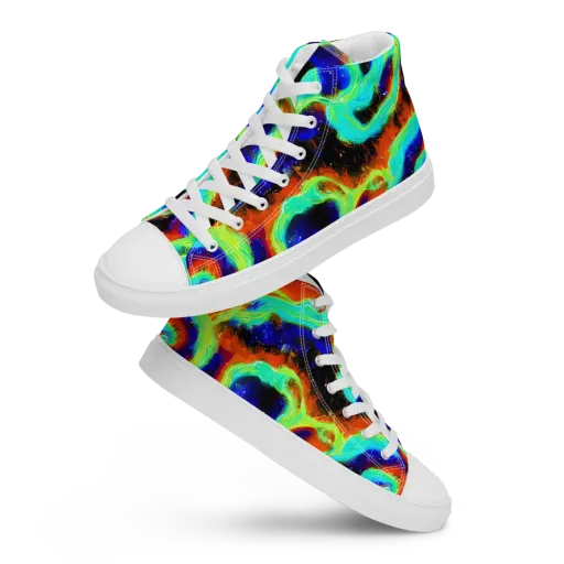 Solar Seafoam on a Women's High Top Canvas Shoes
