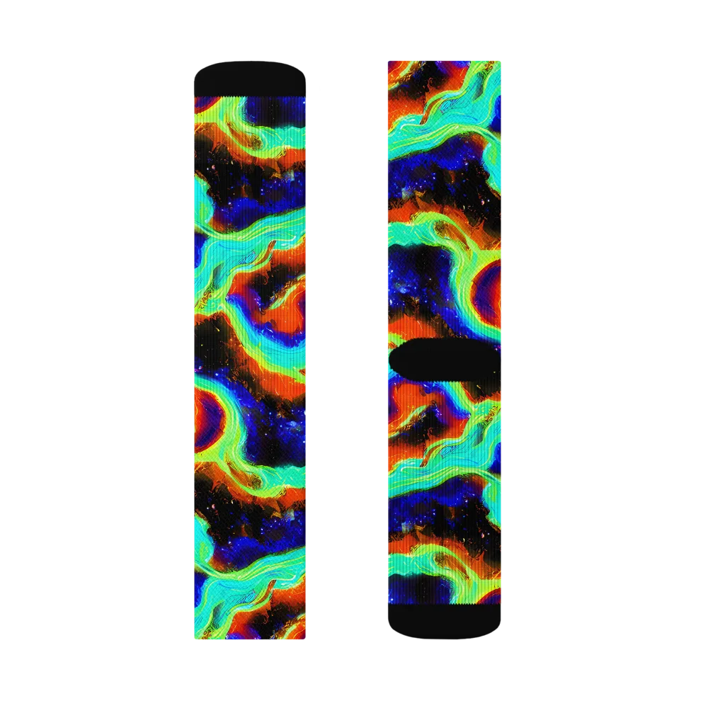 Solar Seafoam on Socks — Right Sock