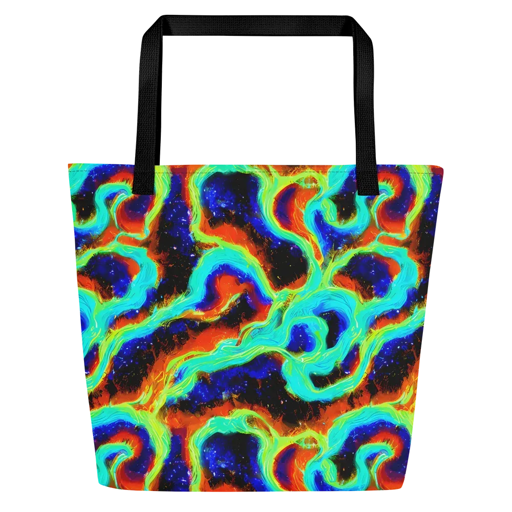 Solar Seafoam on Large Tote Bag W/ Pocket — Front
