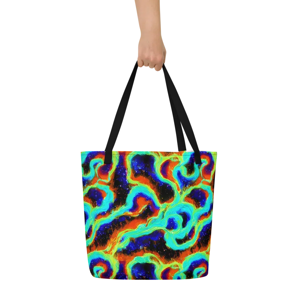 Solar Seafoam on Large Tote Bag W/ Pocket — Front