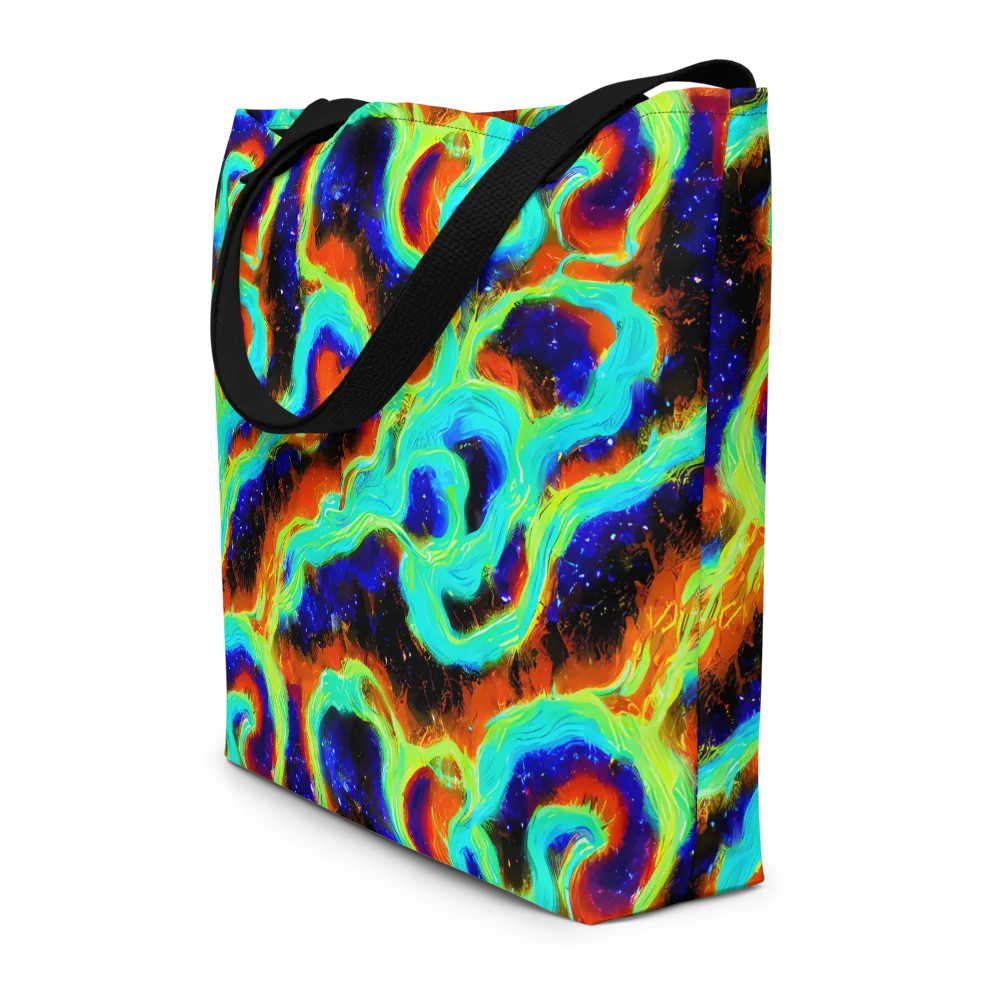 Solar Seafoam on Large Tote Bag W/ Pocket — Front