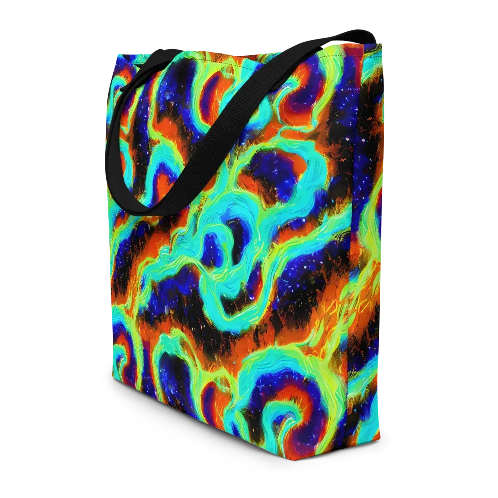 Solar Seafoam on Large Tote Bag W/ Pocket — Front