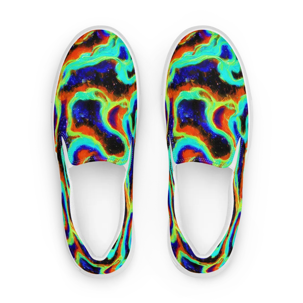 Solar Seafoam on Women's Slip-On Canvas Shoes — Front
