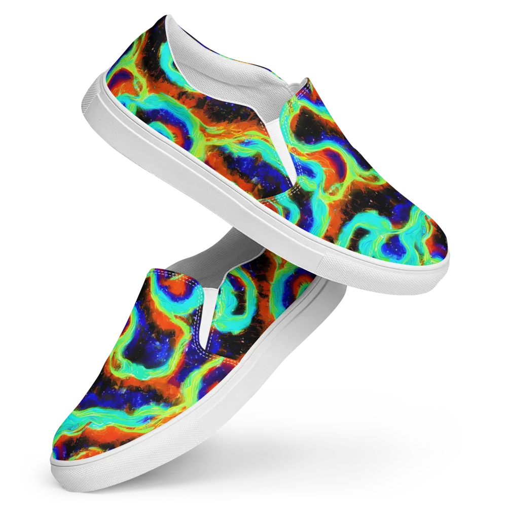 Solar Seafoam on Women's Slip-On Canvas Shoes — Front