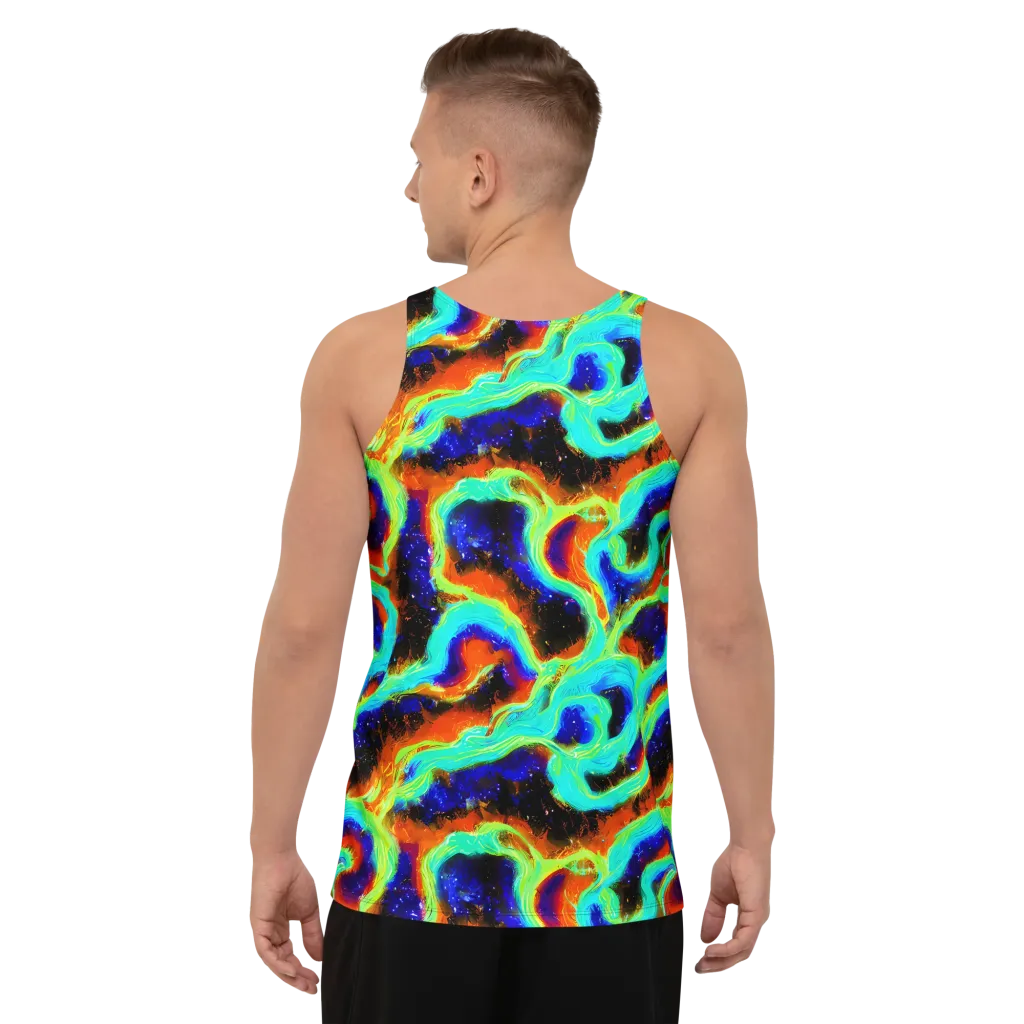 Solar Seafoam on Men's Tank Top — Back