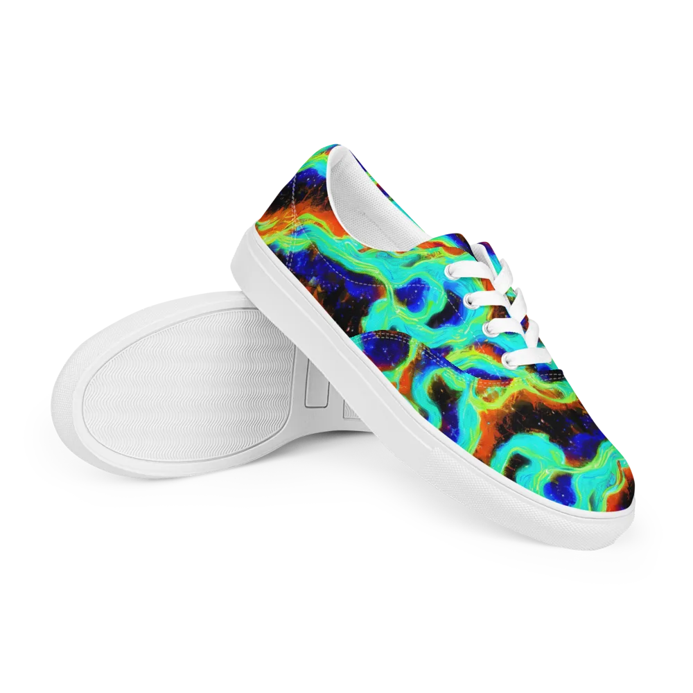 Solar Seafoam on Men's Lace-Up Canvas Shoes — Right Front