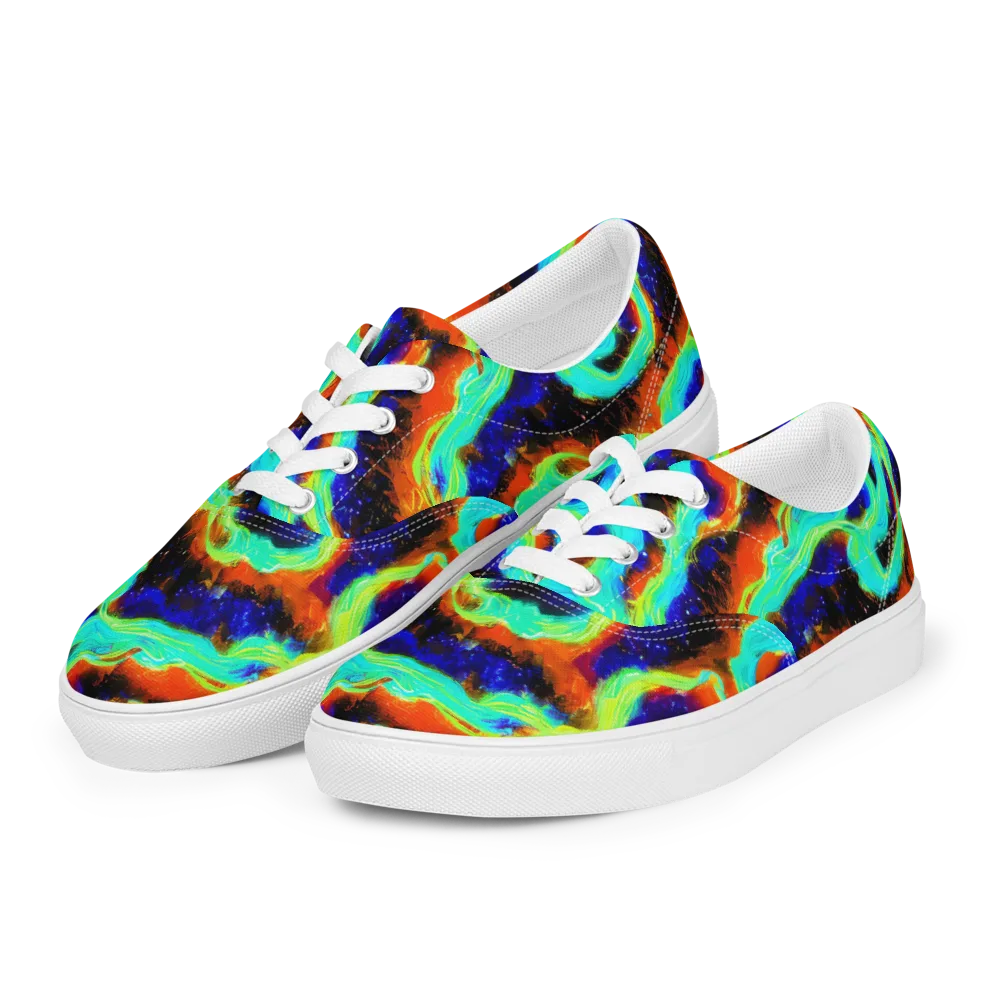 Solar Seafoam on Men's Lace-Up Canvas Shoes — Left Front