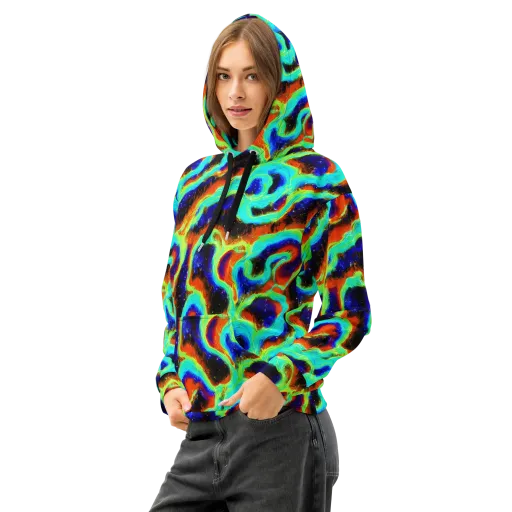 Solar Seafoam on a Cotton Hoodie