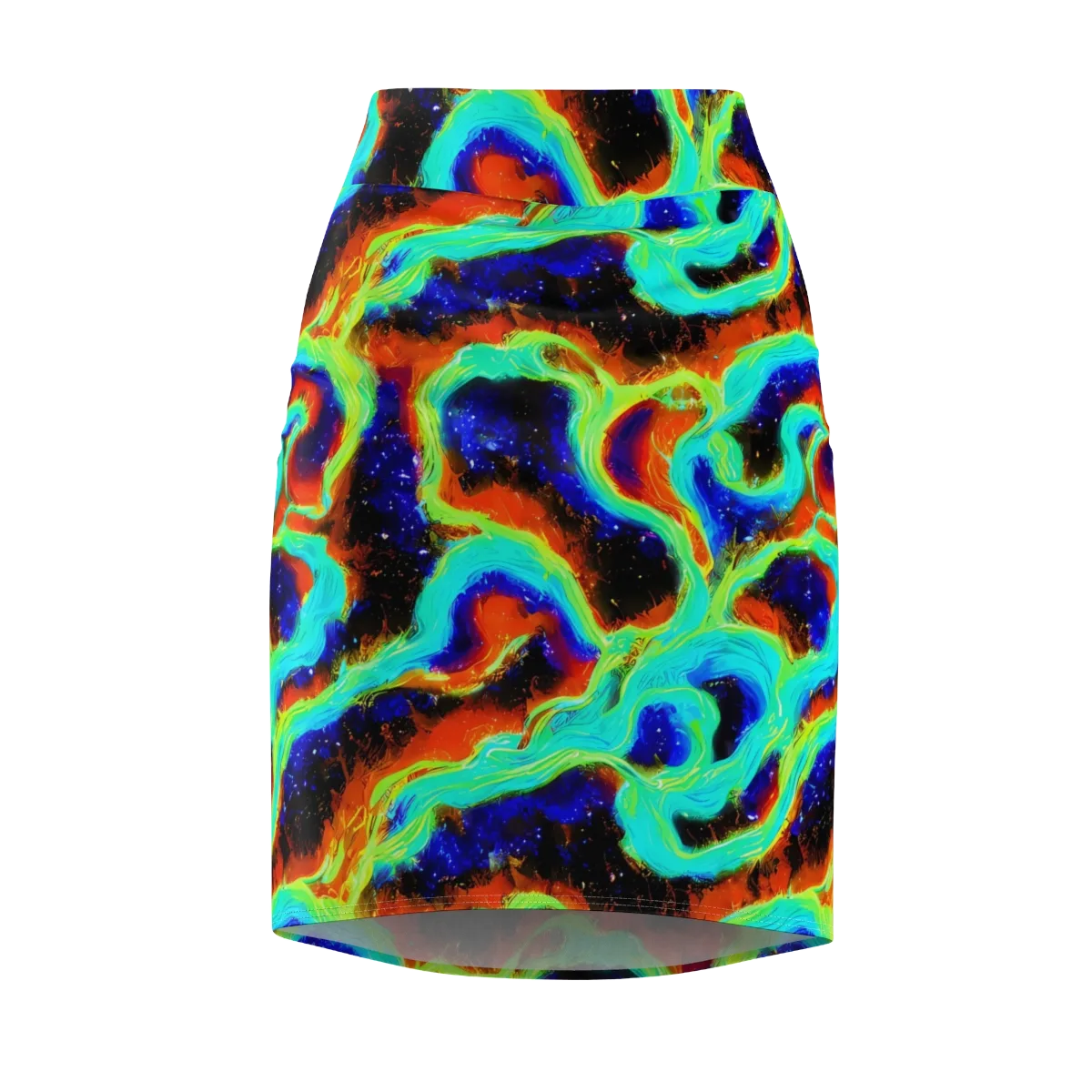 Solar Seafoam on Pencil Skirt — Front
