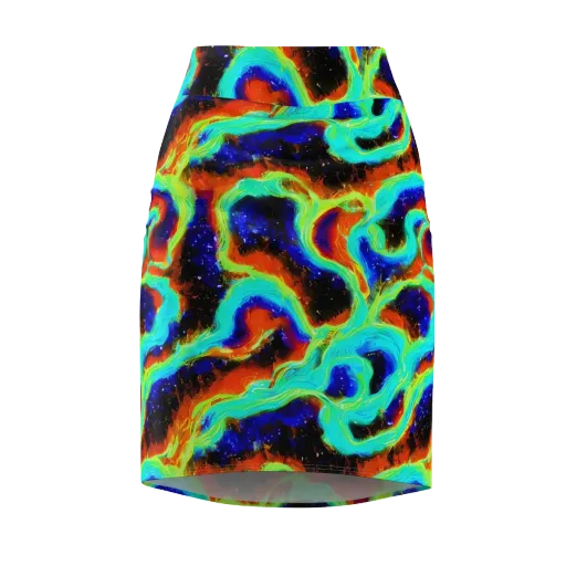 Solar Seafoam on a Pencil Skirt