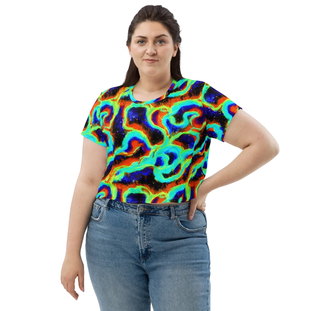 Solar Seafoam on Crop Tee — Front