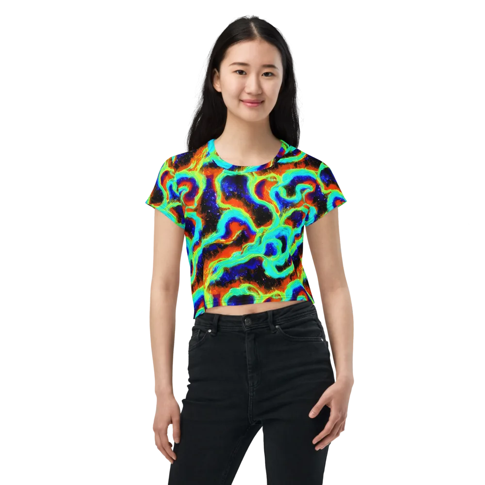 Solar Seafoam on Crop Tee — Front