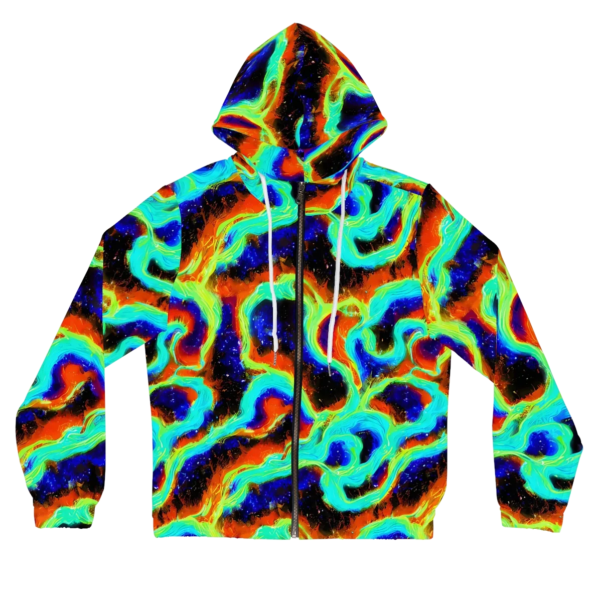 Solar Seafoam on Women's Full-Zip Hoodie — Front