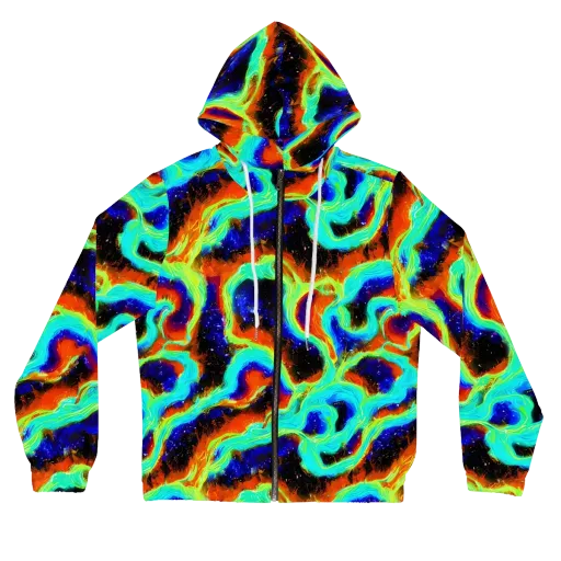 Solar Seafoam on a Women's Full-Zip Hoodie