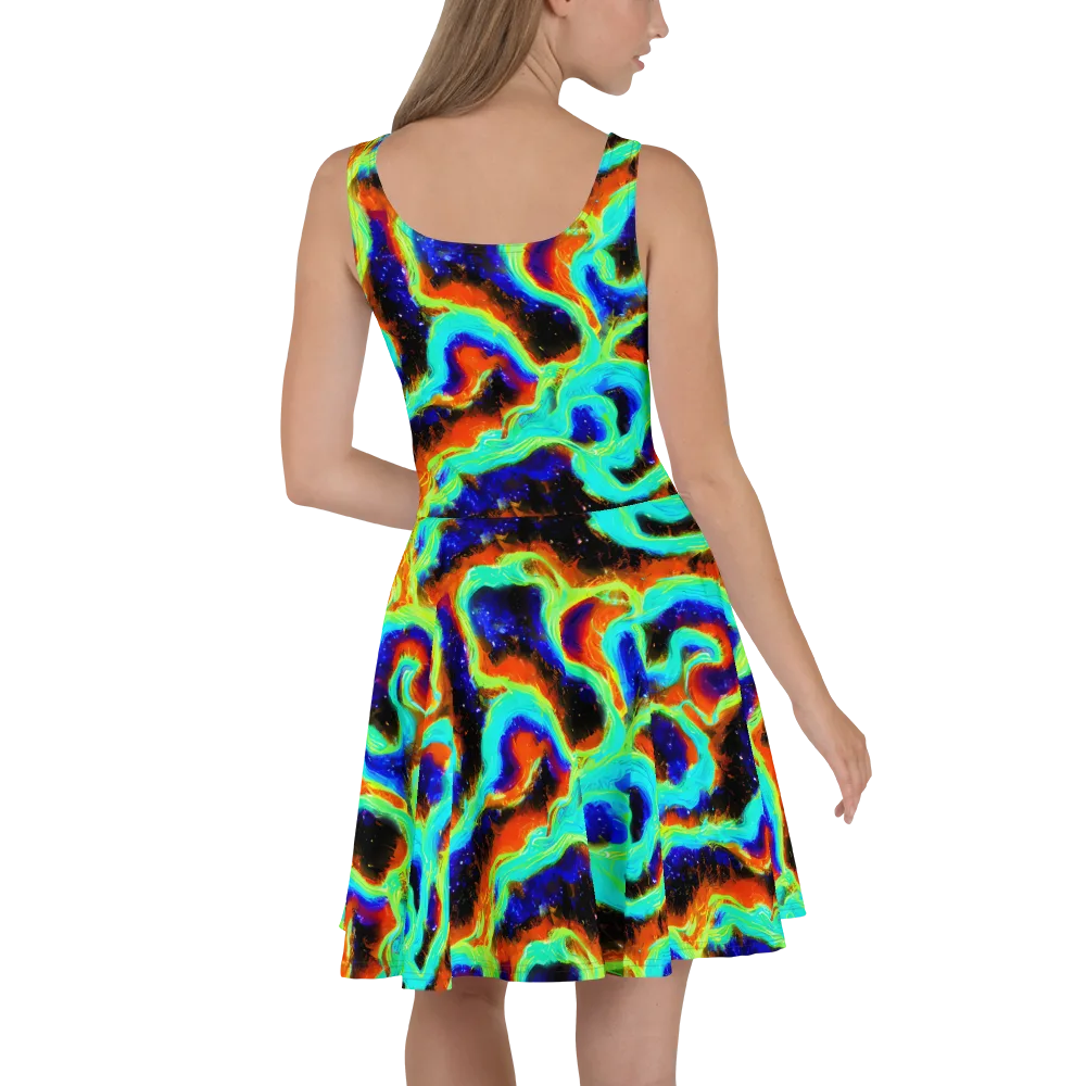 Solar Seafoam on Skater Dress — Back