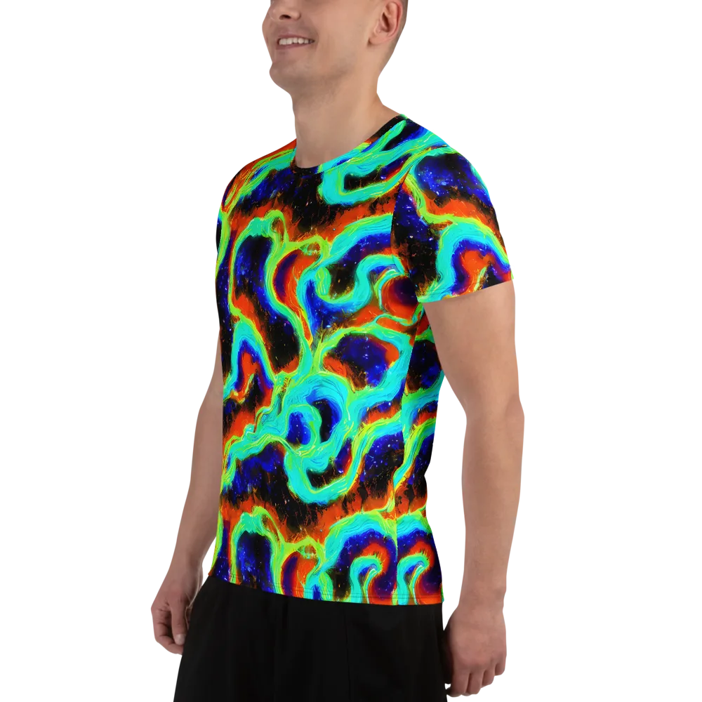Solar Seafoam on Men's Athletic T-Shirt — Left