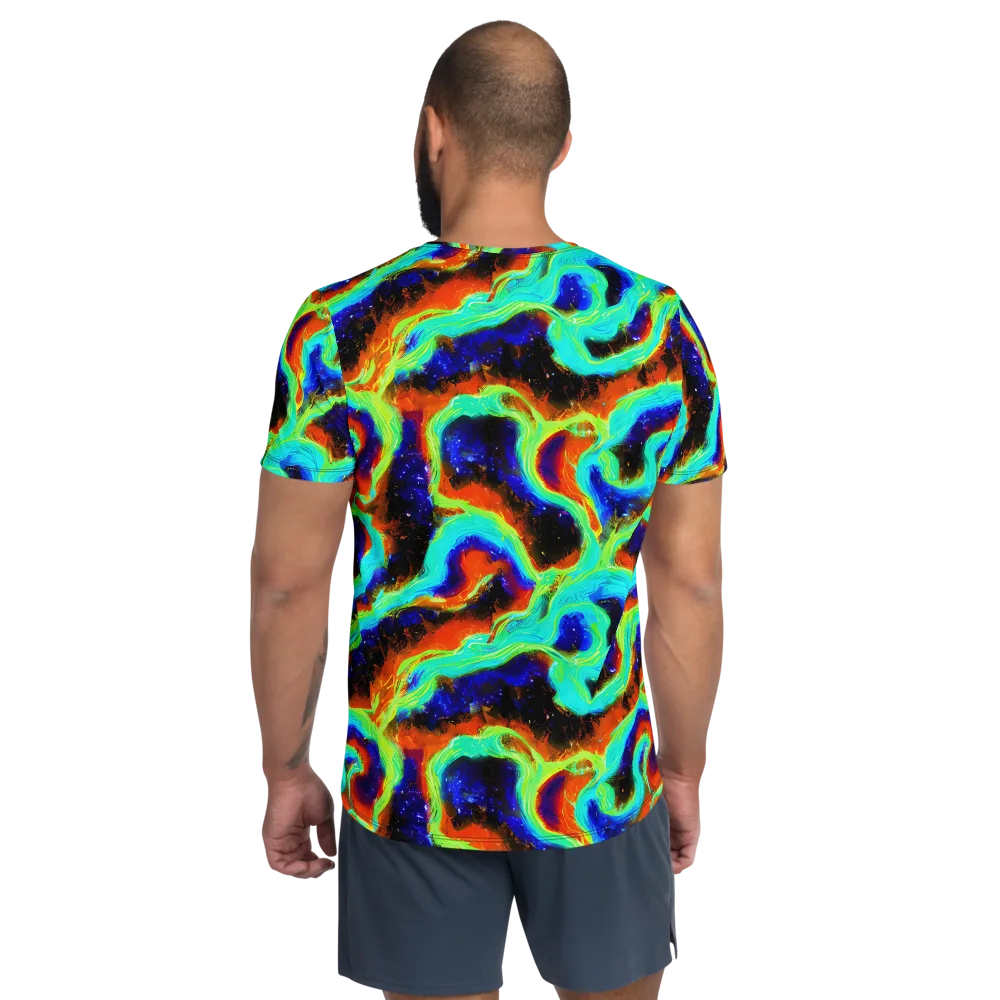 Solar Seafoam on Men's Athletic T-Shirt — Back