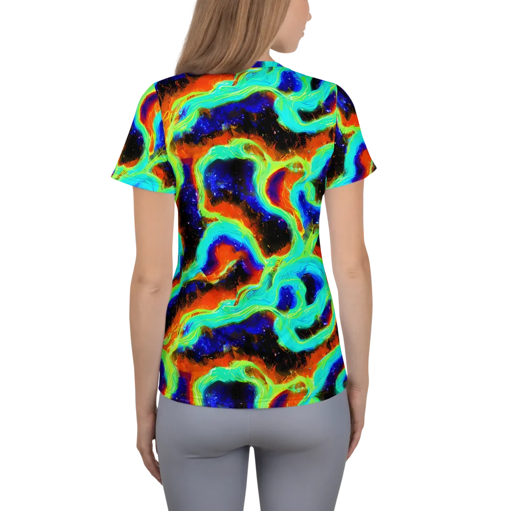 Solar Seafoam on Women's Athletic T-Shirt — Back