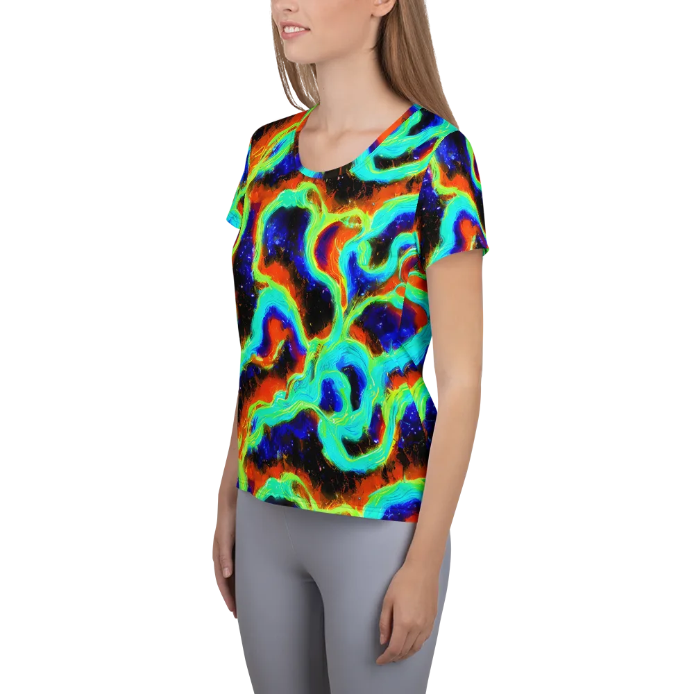 Solar Seafoam on Women's Athletic T-Shirt — Left