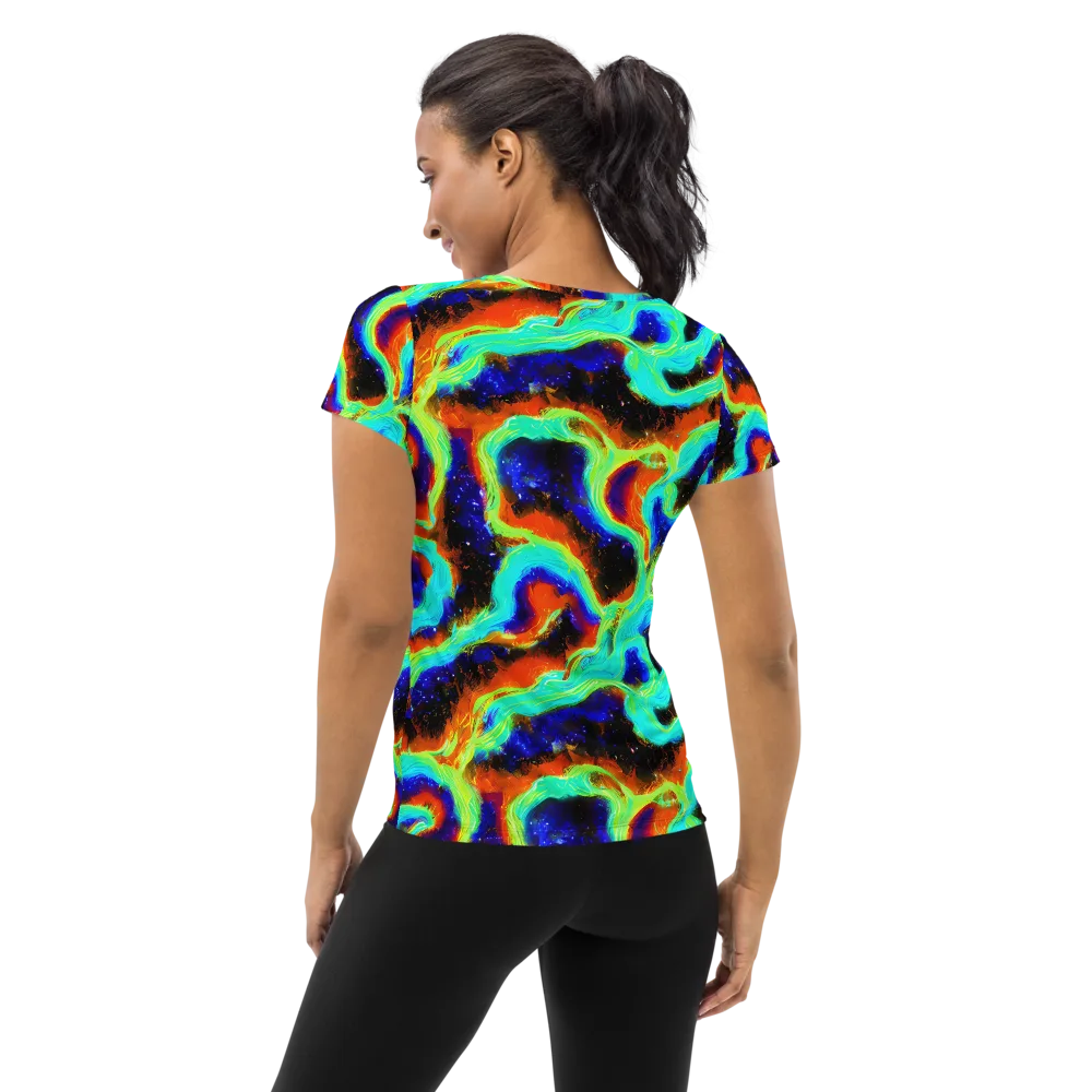 Solar Seafoam on Women's Athletic T-Shirt — Back