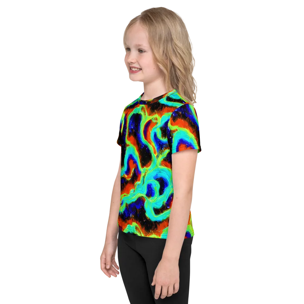 Solar Seafoam on Kids Crew Neck T-Shirt — Left