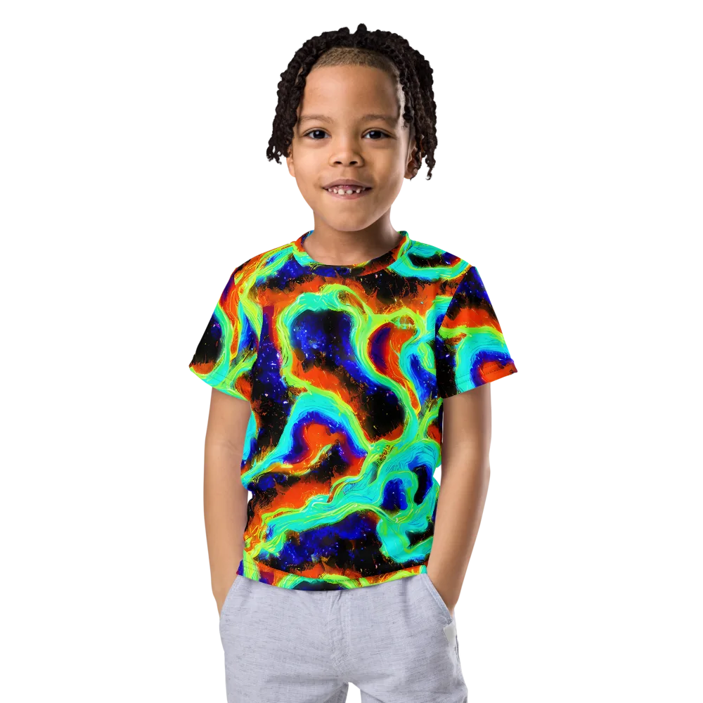 Solar Seafoam on Kids Crew Neck T-Shirt — Front