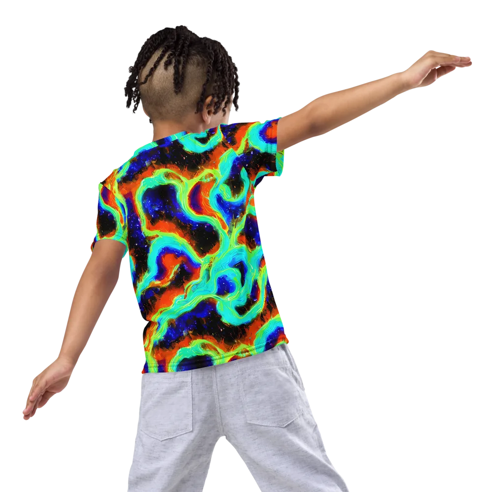 Solar Seafoam on Kids Crew Neck T-Shirt — Back