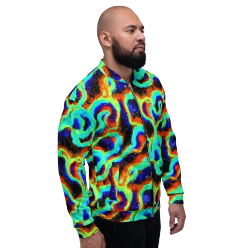 Solar Seafoam on a Bomber Jacket