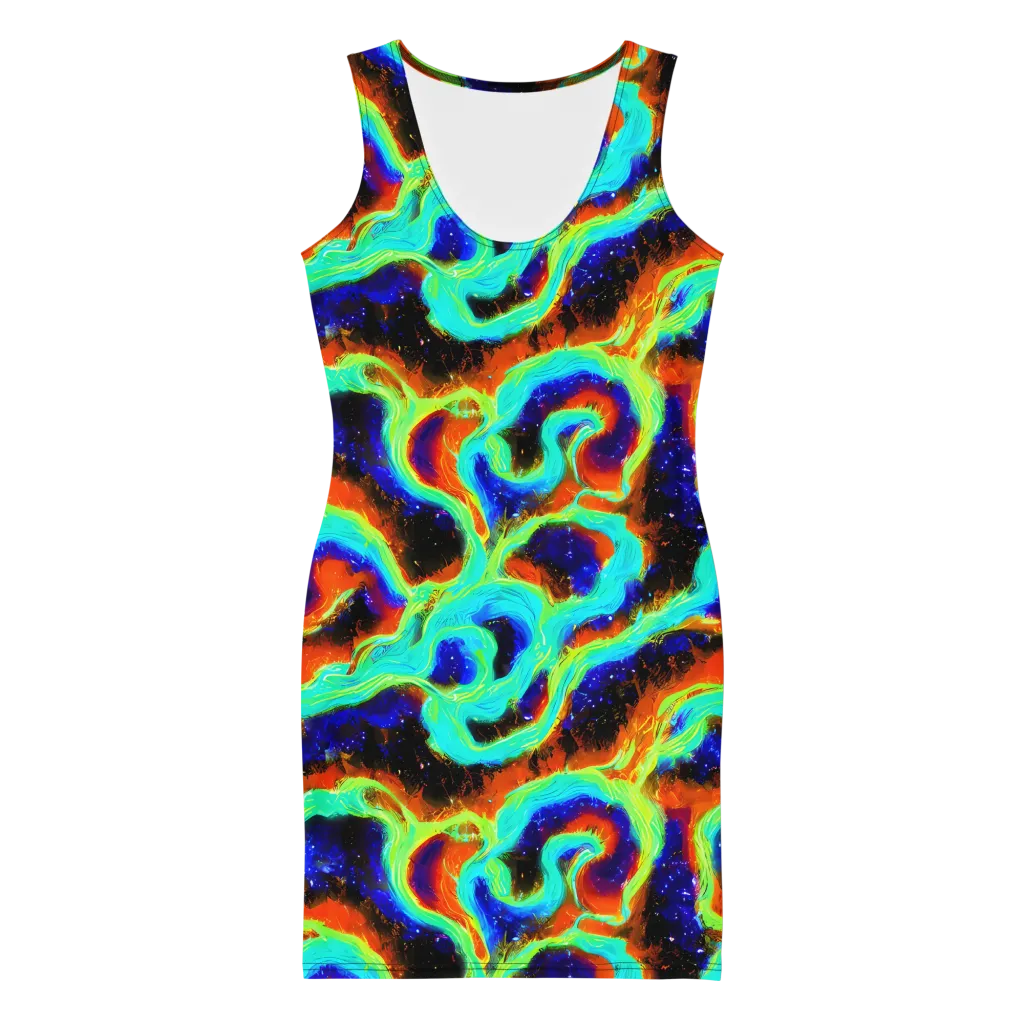 Solar Seafoam on Bodycon Dress — Front