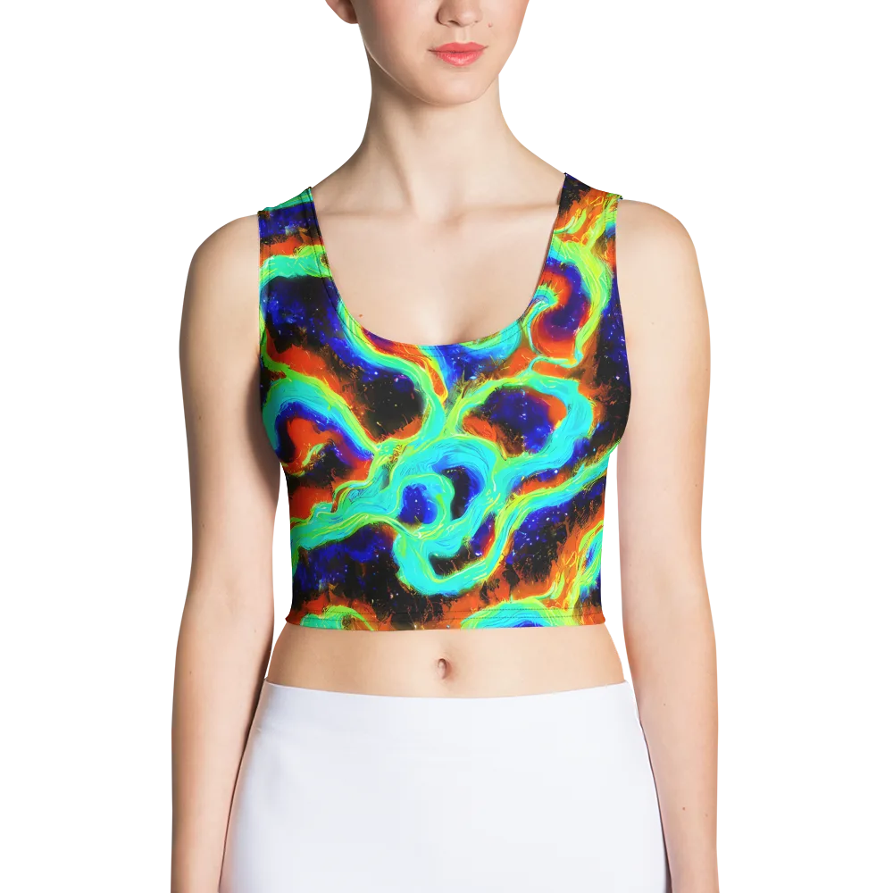Solar Seafoam on Crop Top — Front