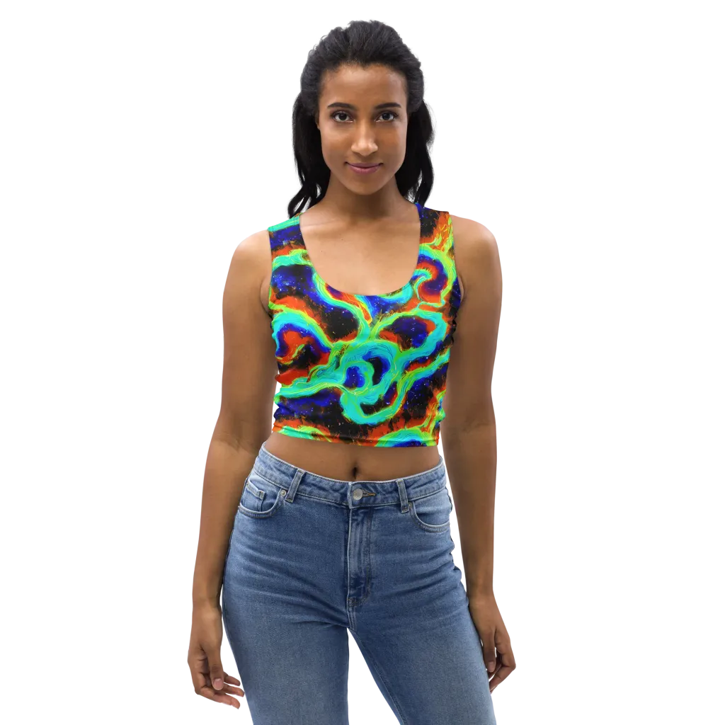 Solar Seafoam on Crop Top — Front