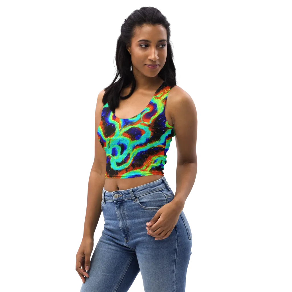 Solar Seafoam on Crop Top — Left Front