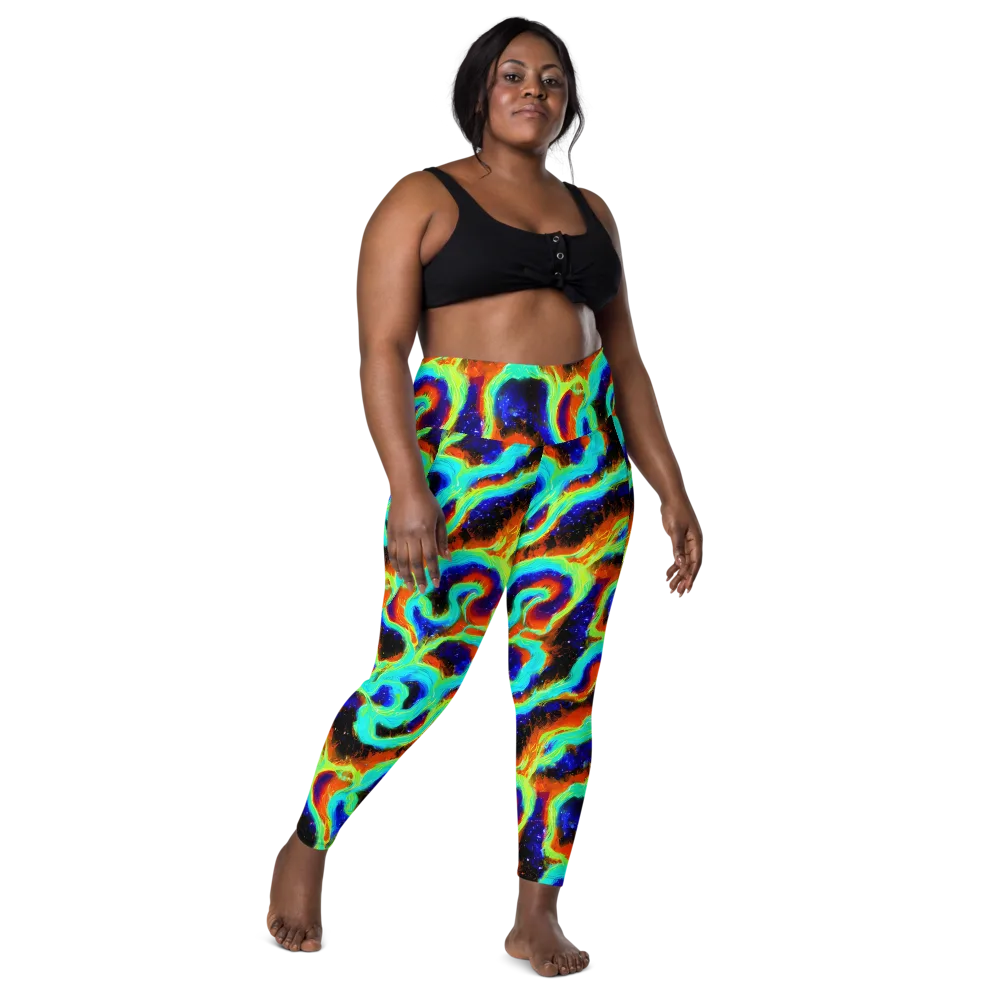 Solar Seafoam on Leggings with Pockets — Front