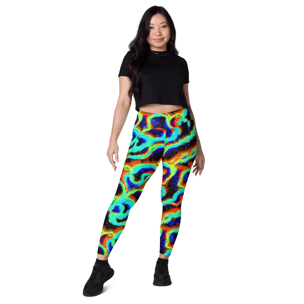 Solar Seafoam on Leggings with Pockets — Front