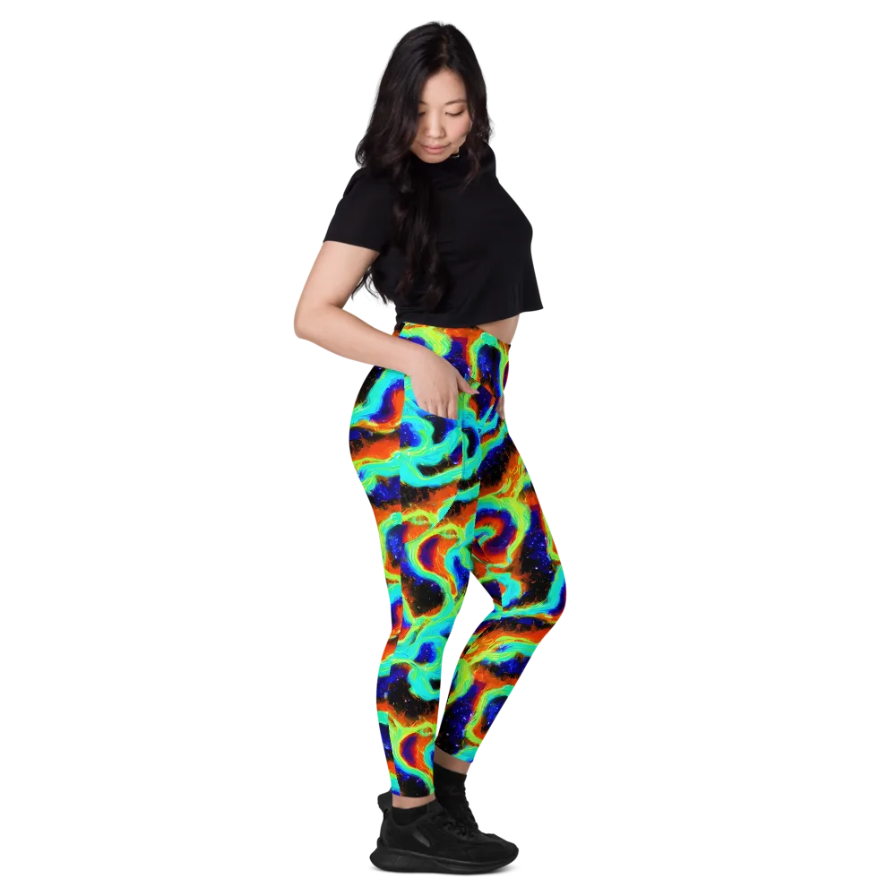Solar Seafoam on Leggings with Pockets — Right
