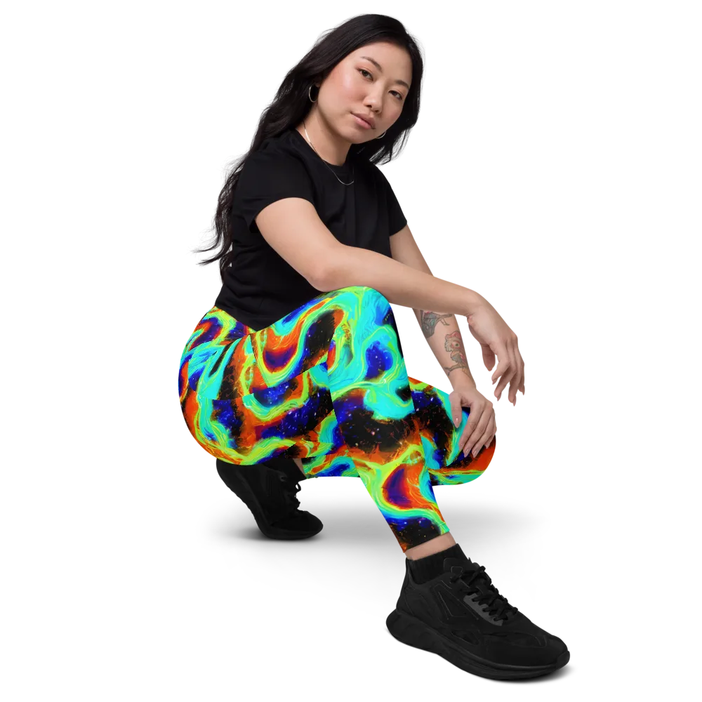 Solar Seafoam on Leggings with Pockets — Right Front