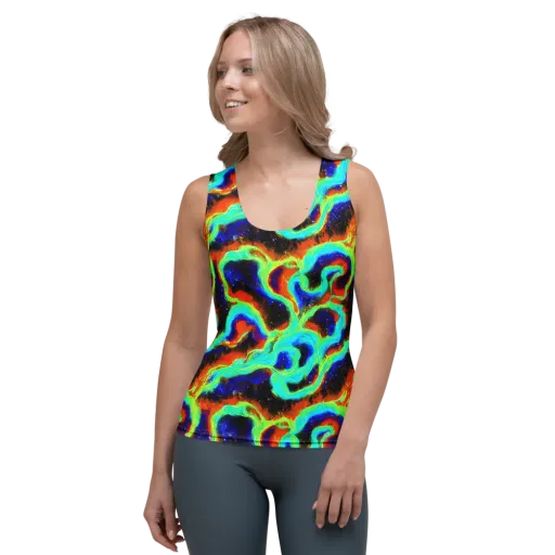 Solar Seafoam on a Women's Tank Top
