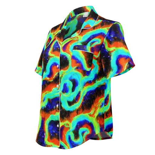 Solar Seafoam on a Women's Short Sleeve Pajama Top