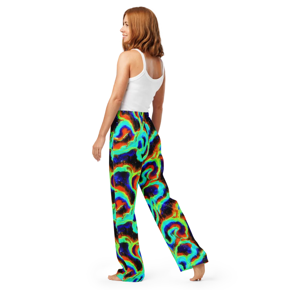 Solar Seafoam on Women's Pajama Pants — Back
